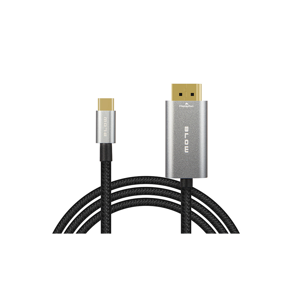 92-687- DisplayPort - USB-C anslutning 2m flätad