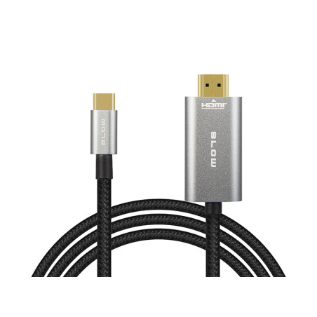 92-686- HDMI-USB-C anslutning 2m flätad