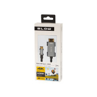 92-686- HDMI-USB-C anslutning 2m flätad