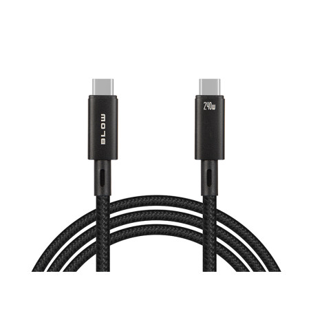 66-160- USB-C till USB-C-anslutning 4.0 40 Gbps 240 W 1,0 m svart fläta