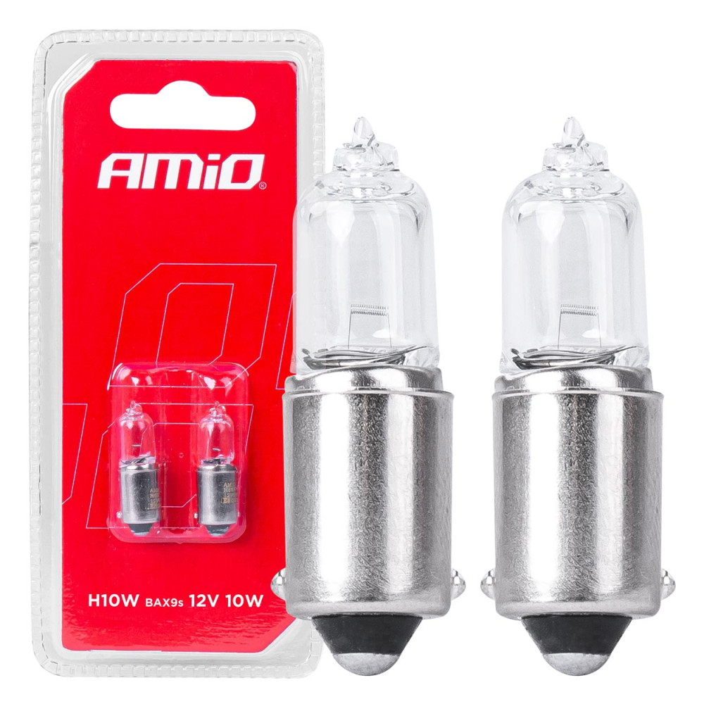 Halogenlampor h10w 12v 10w bax9s 2st. blister amio-03356 Halogenlampor h10w 12v 10w bax9s 2st. blister amio-03356