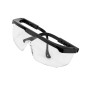 Skyddsglasögon, vita linser, justerbara öronskydd
