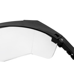 Skyddsglasögon, vita linser, justerbara öronskydd