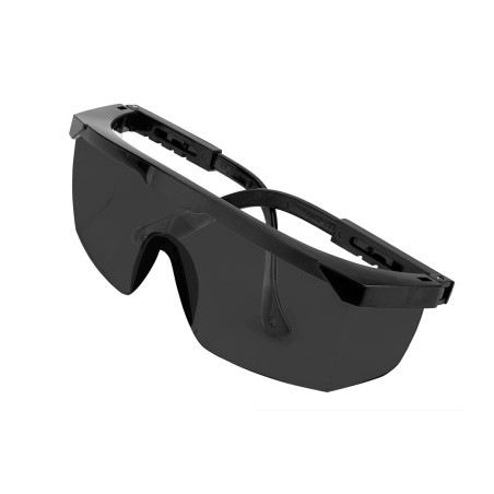 Skyddsglasögon, tonade linser, justerbara öronskydd