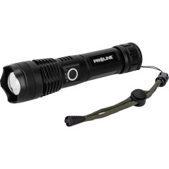 Ficklampa aluminium, usb-c, 600 lm, zoom, 5 ljuslägen, Proline.