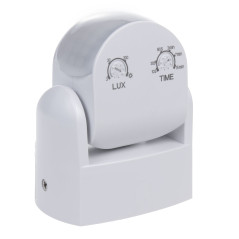 Rörelsedetektorn PIR Maclean, infraröd, IP65, vit, räckvidd 12m, max belastning 800/1200W, MCE468 W.