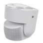 Rörelsedetektorn PIR Maclean, infraröd, IP65, vit, räckvidd 12m, max belastning 800/1200W, MCE468 W.