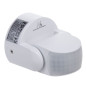 Rörelsedetektorn PIR Maclean, infraröd, IP65, vit, räckvidd 12m, max belastning 800/1200W, MCE468 W.