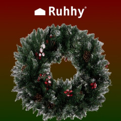 Krans - snöig juldekoration på Ruhhy 22302 | HandlaSmidigt.se