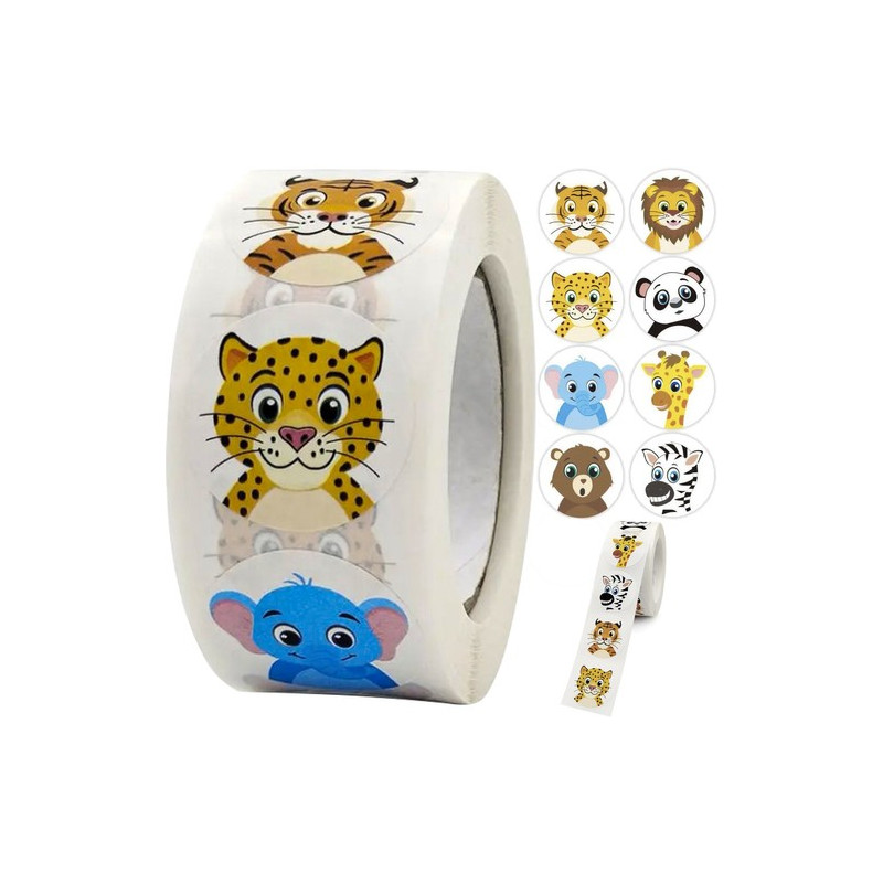 Motiverande klistermärken - rulle med 500 stycken. Kruzzel 22947