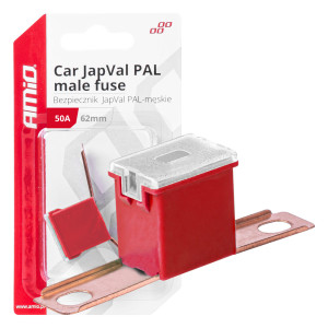 Säkringen till japansk bilmotor är hankön 62mm 50A amio-03429