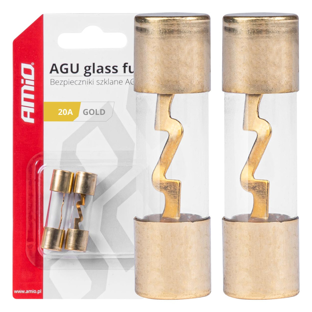 Säkringar glas agu 2 st. 20a amio-03483 Säkringar glas agu 2 st. 20a amio-03483