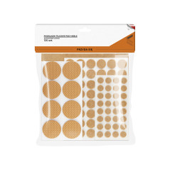 69-025- Filtpads för möbler 125 stycken blandade bruna