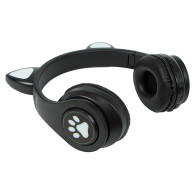 32-822- Słuchawki  bt 5.0 led czarne uszy
