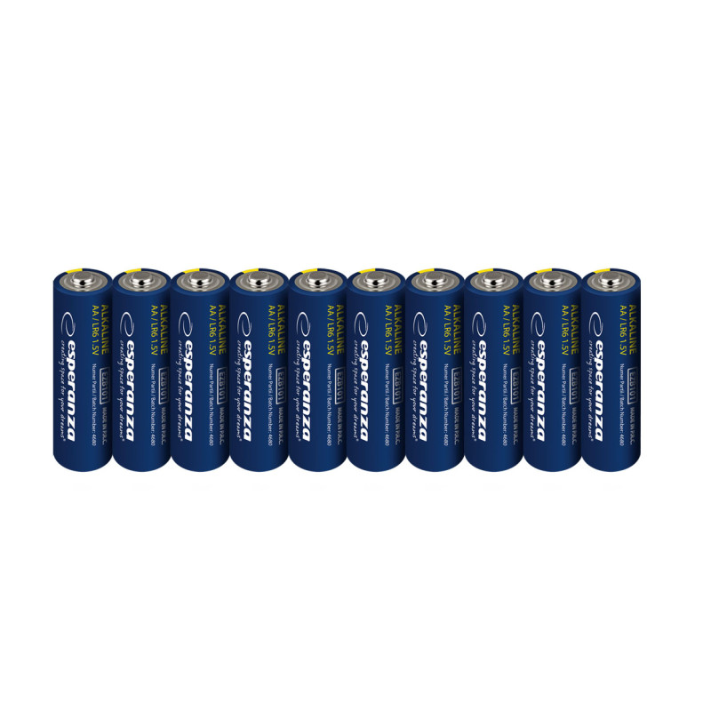 EZB112 Esperanza alkaliska batterier aa 10-pack hängande förpackning