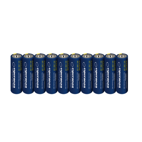 EZB112 Esperanza alkaliska batterier aa 10-pack hängande förpackning | HandlaSmidigt.se