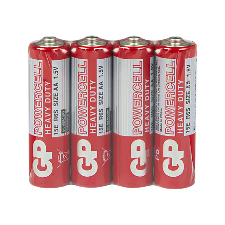 82-631 - Zinkkol-batteri aa 1.5 r6 gp powercell folie 4 st | HandlaSmidigt.se
