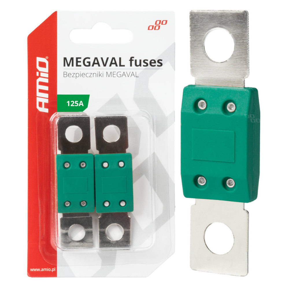 Säkringar för bilar megaval mta 2 st. 125a amio-03464 Säkringar för bilar megaval mta 2 st. 125a amio-03464