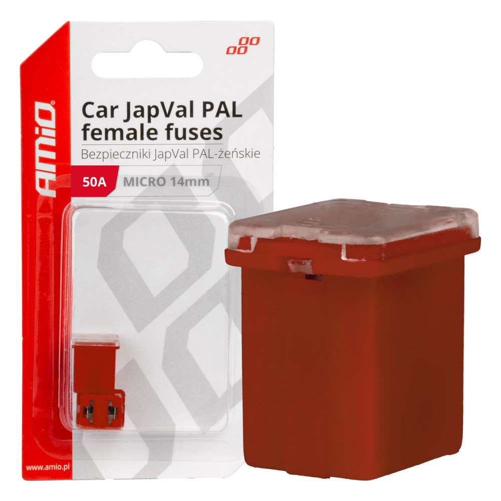 Säkringar för bilar japval pal kvinnliga 2 st. 50A amio-03455 Säkringar för bilar japval pal kvinnliga 2 st. 50A amio-03455
