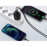 BASEUS Väggadapter Baseus Compact Quick Charger, USB, USB-C, 20W (CCXJ-B01) Svart