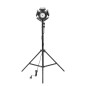 RIGEL LED set: hopfällbar 5-flügelige Werkstattlampe 55W + Stativ + Adapter