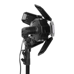 RIGEL LED set: hopfällbar 5-flügelige Werkstattlampe 55W + Stativ + Adapter | HandlaSmidigt.se