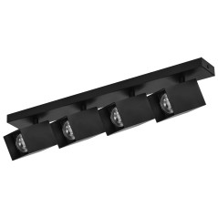 KUBAR SP 4, vägg-takarmatur, 4xGU10, IP20, svart | HandlaSmidigt.se