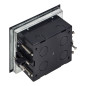 Golvbox för modulära uttag 4 x 45x45mm eller 8 x 22,5x45mm, lock: egen material, svart