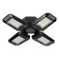 SYRIUSZ LED Hopfällbar verkstadslampa med 4 vingar, E27, 72W, 4000K, 6480lm