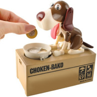 Sparbössa för batterier - brun hund 22470
