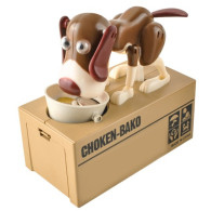 Sparbössa för batterier - brun hund 22470