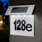 Solcellslampa LED med husnummer Maclean, IP44, 1W, 100lm, 6000K, batteri 600 mAh, 2,5V DC 70mA, MCE423