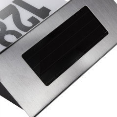 Solcellslampa LED med husnummer Maclean, IP44, 1W, 100lm, 6000K, batteri 600 mAh, 2,5V DC 70mA, MCE423 | HandlaSmidigt.se