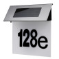 Solcellslampa LED med husnummer Maclean, IP44, 1W, 100lm, 6000K, batteri 600 mAh, 2,5V DC 70mA, MCE423