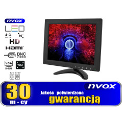 LCD-skärm 10 tum LED VGA HDMI AV USB BNC 12V 230V... (NVOX PC105VHB)