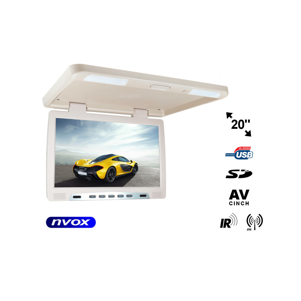 Hängande takmonterad LCD-skärm 20 tum LED IR FM USB SD... (NVOX RF2090U BE) Hängande takmonterad LCD-skärm 20 tum LED IR FM USB SD... (NVOX RF2090U BE)