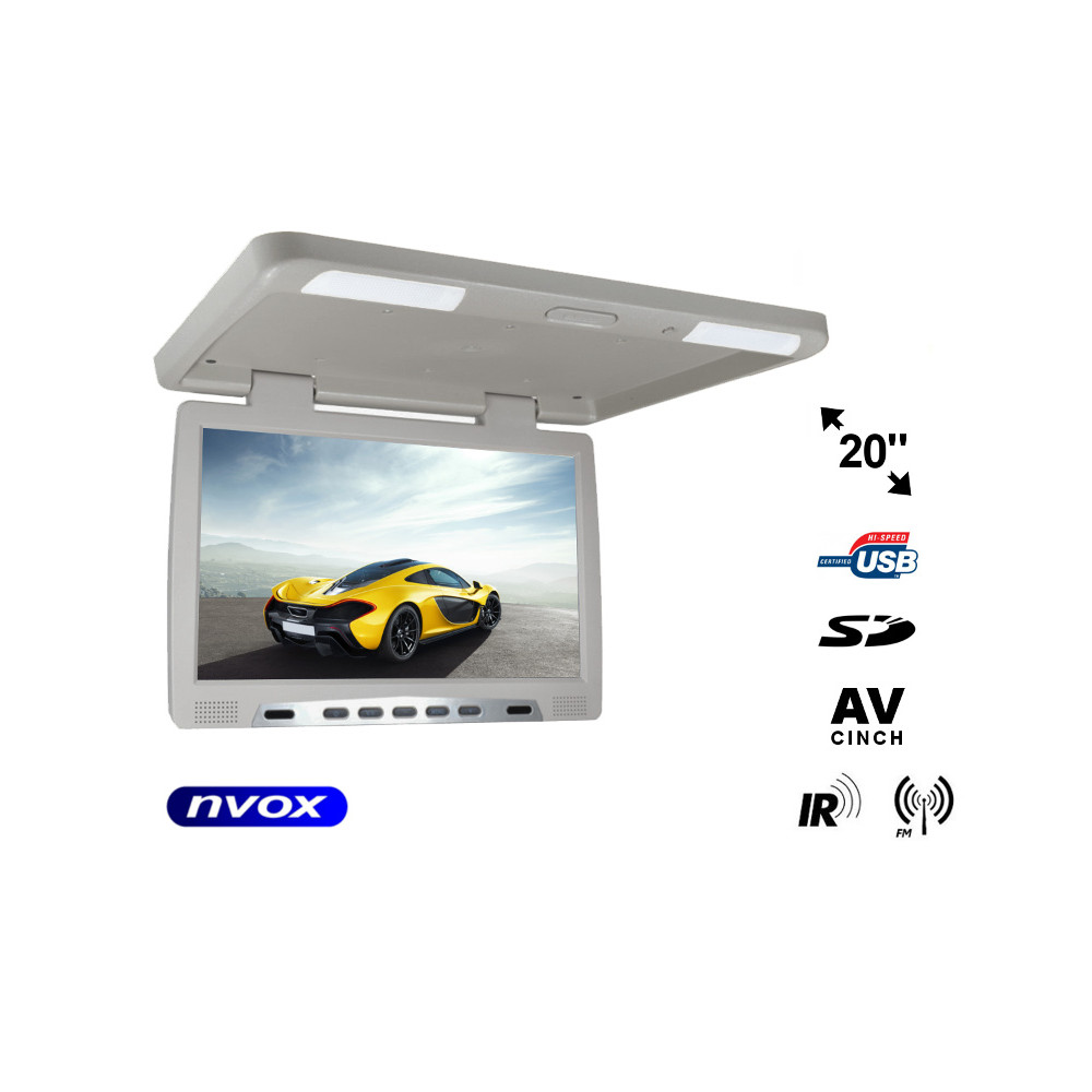 Monitor monterad i taket LCD 20 tum LED IR FM USB SD... (NVOX RF2090U GR) Monitor monterad i taket LCD 20 tum LED IR FM USB SD... (NVOX RF2090U GR)