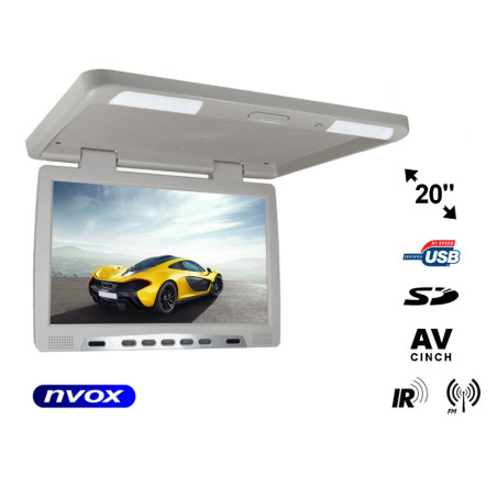 Monitor monterad i taket LCD 20 tum LED IR FM USB SD... (NVOX RF2090U GR)