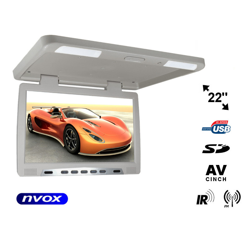Hängande takmonterad LCD-skärm 22 tum LED USB SD IR FM... (NVOX RF2289U GR)