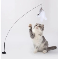 ZW21 Fiskespö med sugpropp leksak för katt