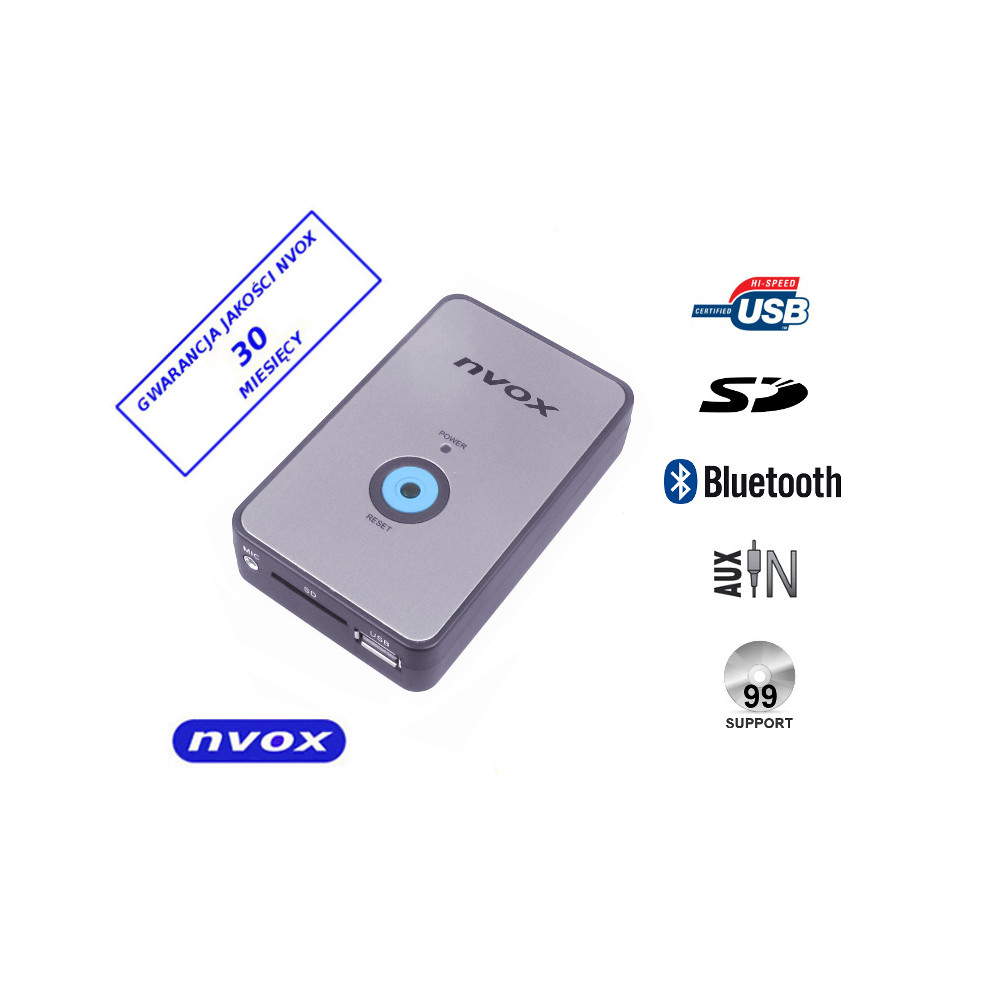 Digital växlare MP3 USB SD BMW 12PIN BT-emulator... (NVOX NV1080B BT BMW 12PIN)