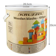 Träklossar - 100 st. Kruzzel 22666