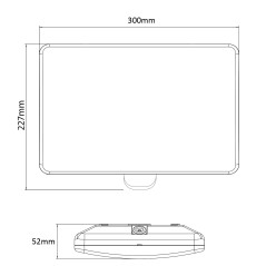 LED-lampa Maclean, husnummer, skymnings- och rörelsesensor, dimbar, 20W, IP65, neutral färgtemperatur (4000K), 1600lm, MCE466…