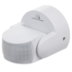 Rörelsedetektorn PIR Maclean, infraröd, IP65, vit, räckvidd 12m, max belastning 800/1200W, MCE468 W. | HandlaSmidigt.se