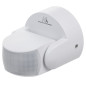 Rörelsedetektorn PIR Maclean, infraröd, IP65, vit, räckvidd 12m, max belastning 800/1200W, MCE468 W.