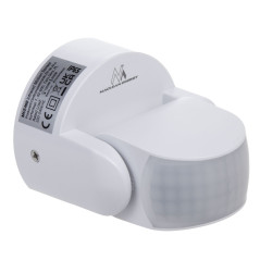 Rörelsedetektorn PIR Maclean, infraröd, IP65, vit, räckvidd 12m, max belastning 800/1200W, MCE468 W. | HandlaSmidigt.se