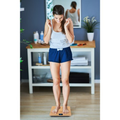 Badrumsvåg LCD-trä Ruhhy 22522