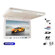 Monitor monterad i taket, 17-tums LCD LED IR FM USB SD... (NVOX RF1790U BE)