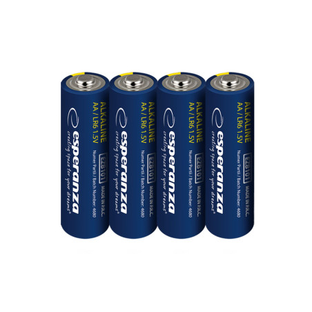 EZB116 Esperanza alkaliska batterier aa 4-pack blister