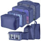 BQ73B Reseorganisatör 8 delar marinblå
